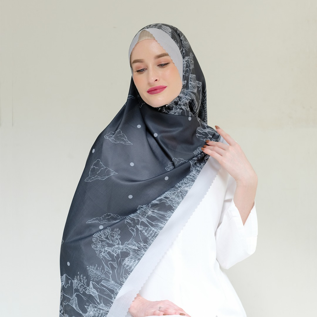 Nayanika Hijab Motif Saphire Premium Black