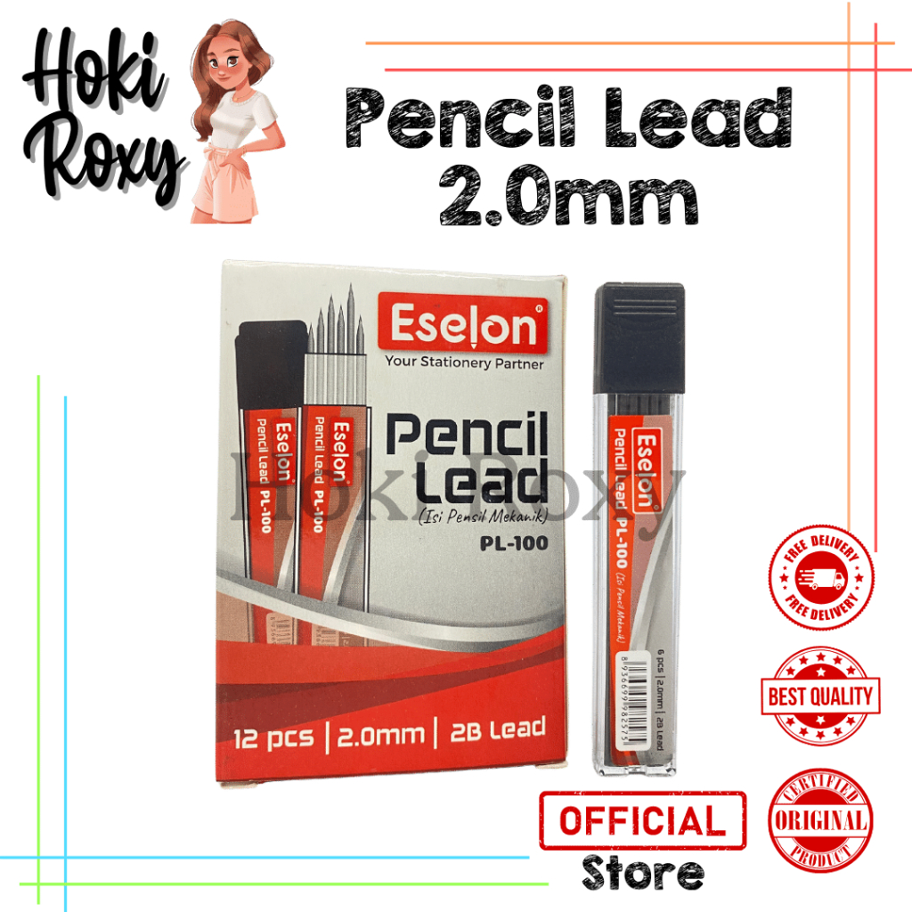 

Refil / Isi Pensil Mekanik 2.0 mm Eselon PL-100 / Refill Pensil 2B