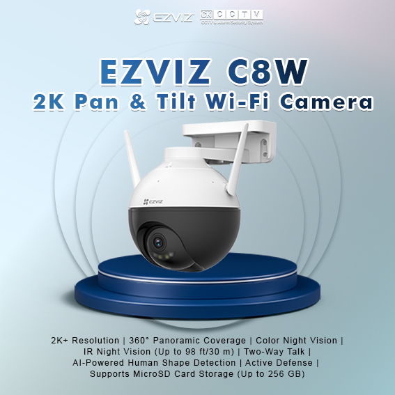 CCTV Ezviz C8W 4MP 2K+ Pan & Tilt Wi-Fi Camera