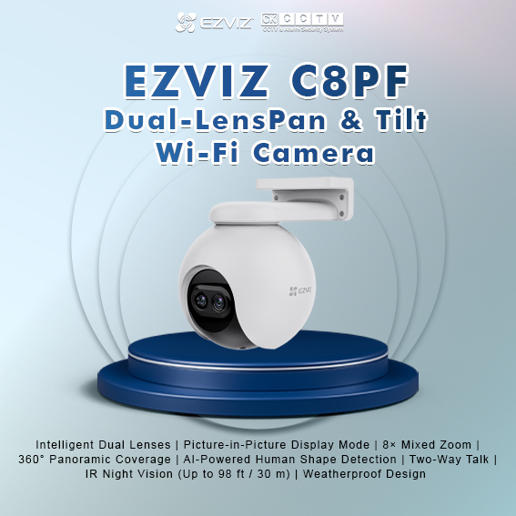 CCTV Ezviz C8PF Dual-Lens 4 x Zoom Pan & Tilt Wi-Fi Zoom Ip Camera
