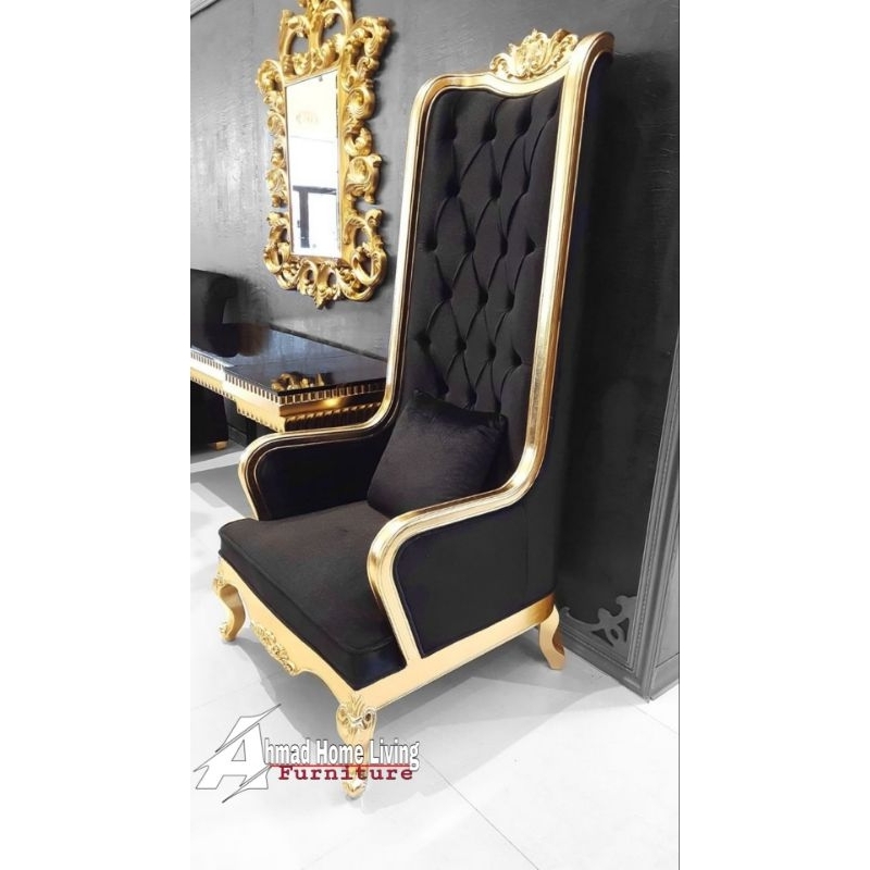 KURSI MINIMALIS SOFA SULTAN MEWAH SOFA LONG CHAIR LUXURY GOLD