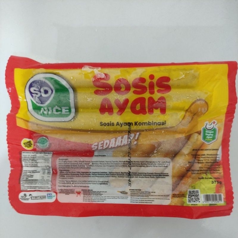 

SO NICE Sosis Ayam Chicken Sausage 375gr