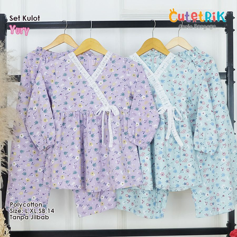 Setelan Kulot Anak Perempuan Setelan Anak Perempuan Usia 10 12 tahun Set Kulot Yury Cutetrik.