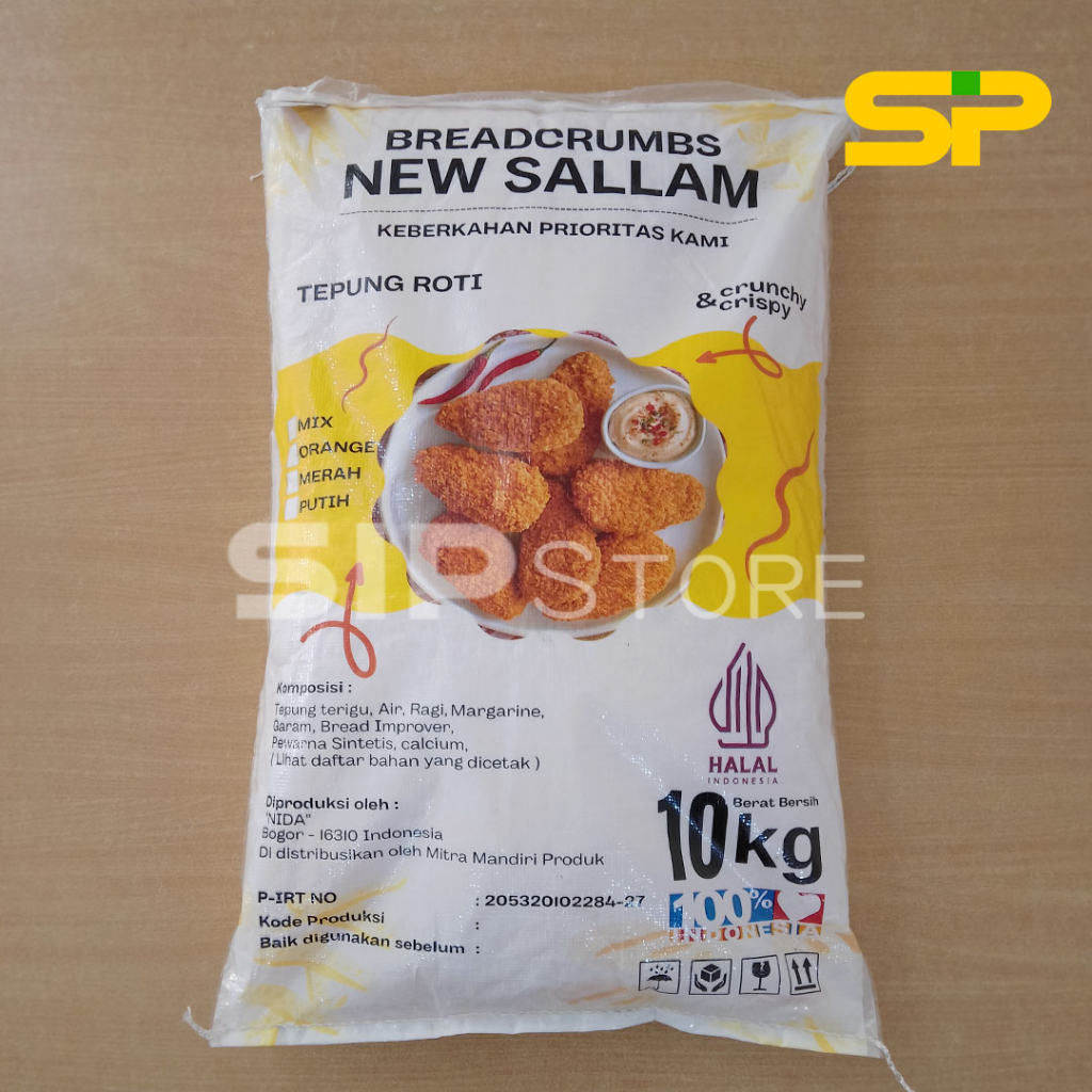 

Bread Crumbs "NEW SALLAM" Mix @10KG / Tepung Roti / Tepung Panir @10kg