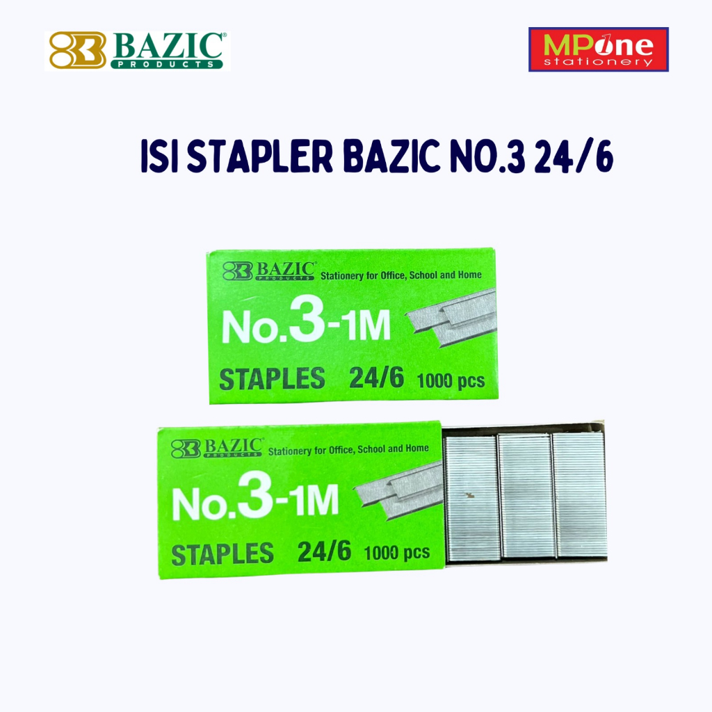 

Isi Staples No.3 / Isi Staples 24/6 / Isi Staples Besar / Isi Staples Bazic no 3