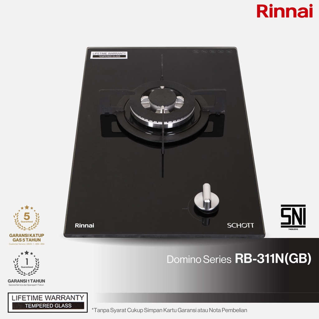 Kompor Tanam Gas Stove - RINNAI RB 311 N (GB)