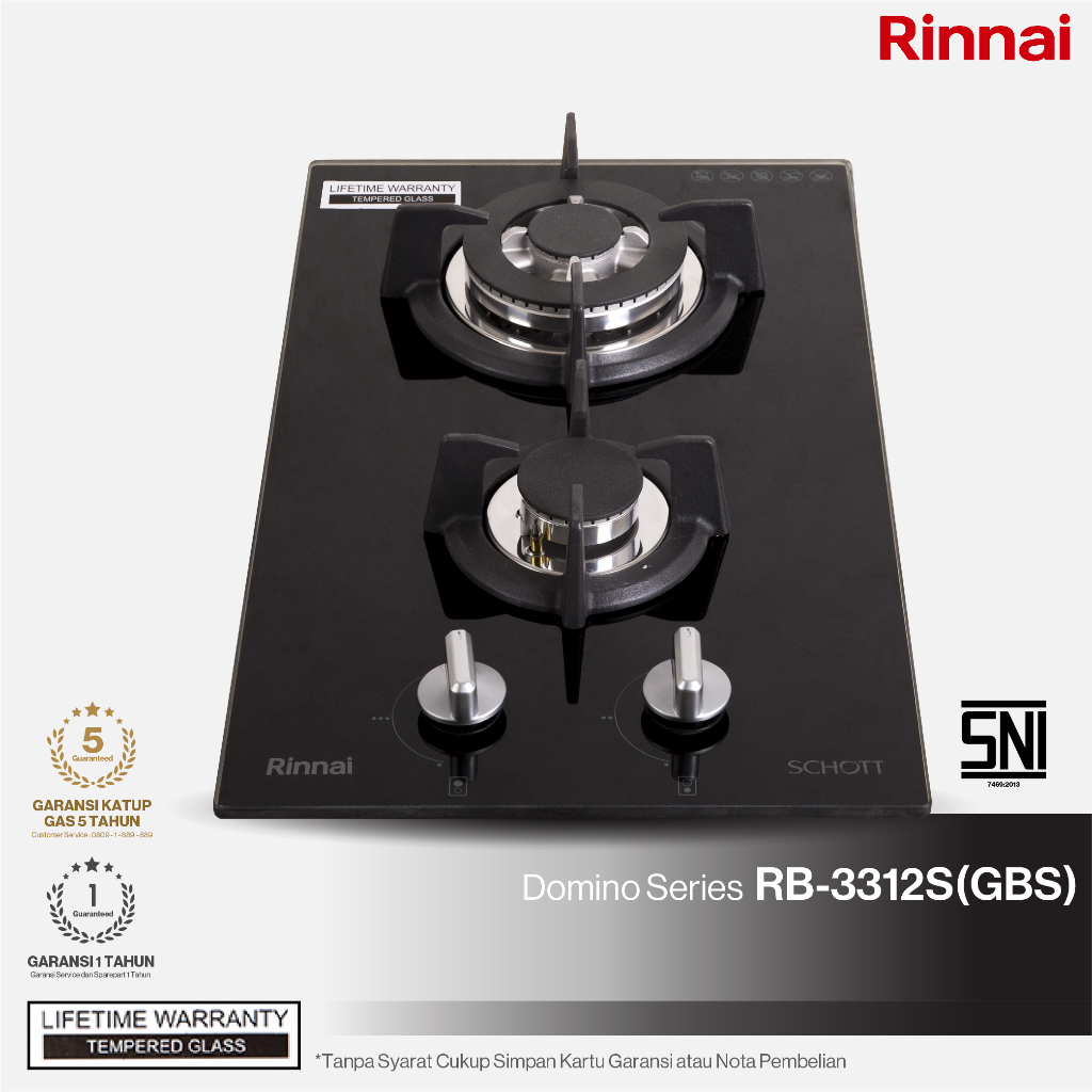 Kompor Tanam Gas Stove - RINNAI RB 3312 S (GBS)