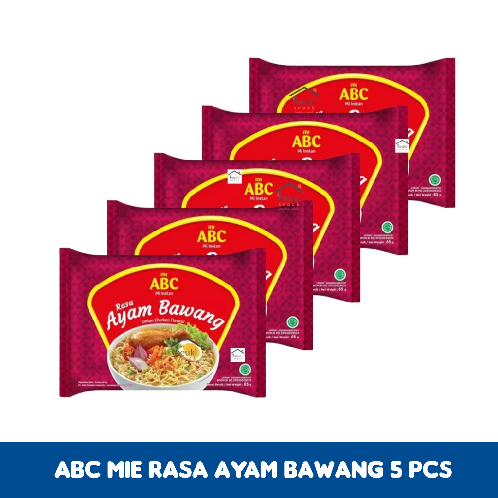 

ABC Mie Bumbu Rasa Ayam Bawang Mie Instan 5 pcs