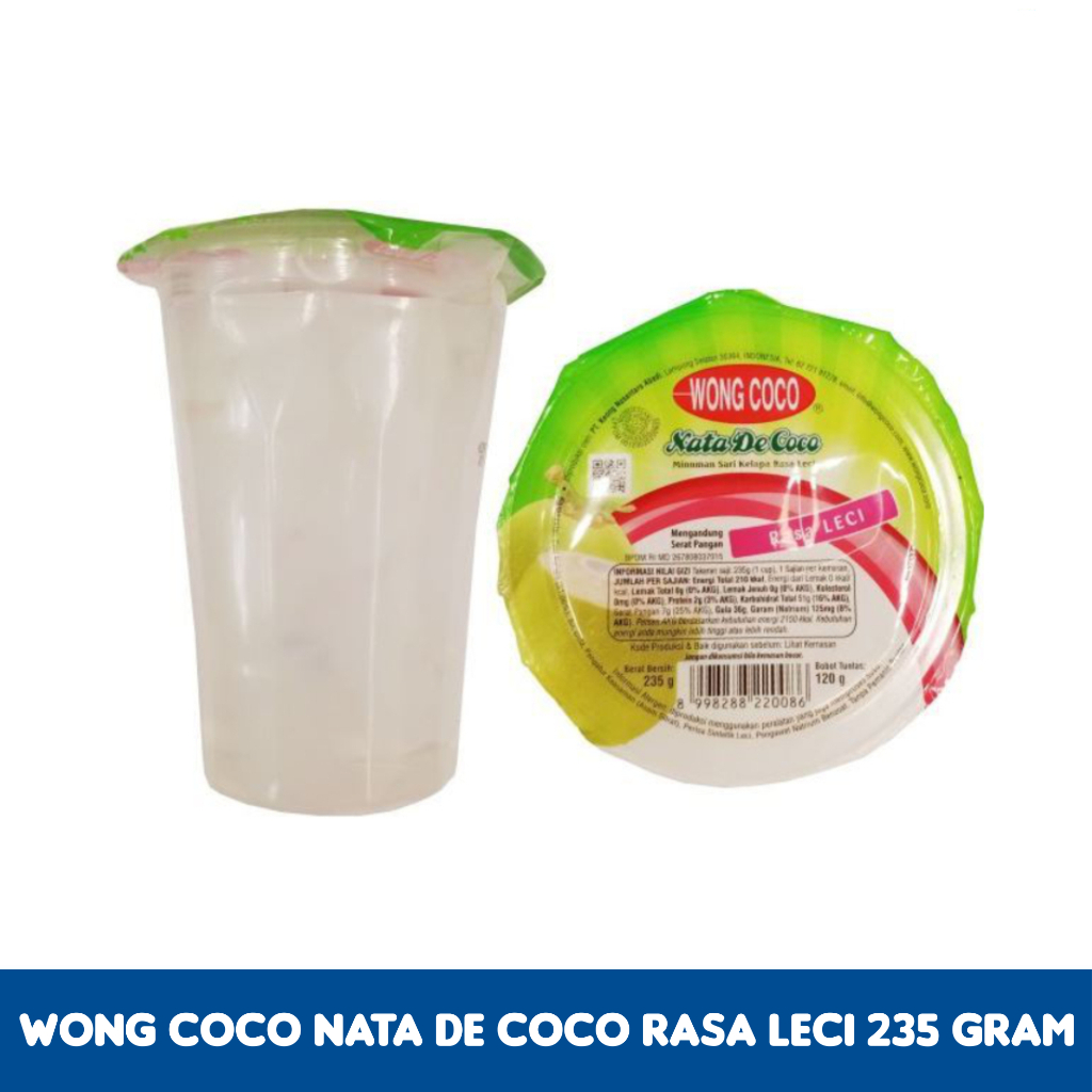 

Sari Kelapa Wong Coco Nata De coco Rasa Leci 235 Gram