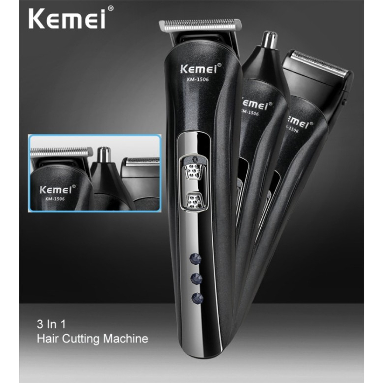 Kemei-1506 Gunting Rambut Listrik Shaving Hair Styling Alat Energy Sil