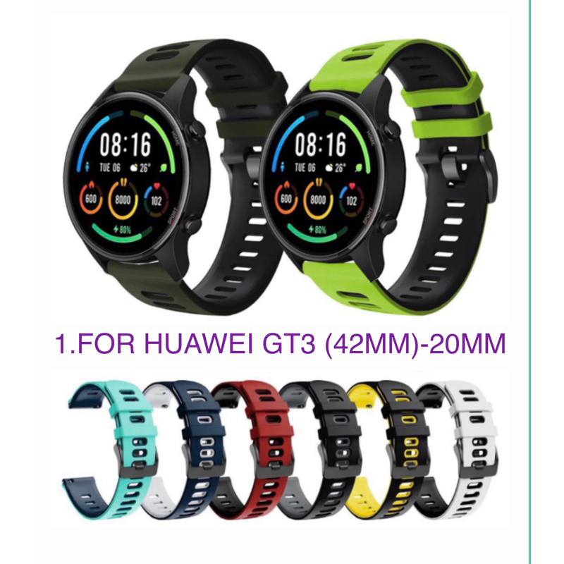 Strap/Tali Jam Smartwatch For Huawei Watch GT3 (42mm ) - 20mm Silicone