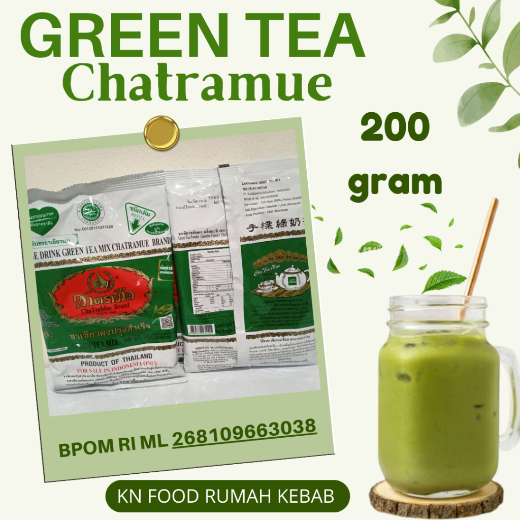 

Thai Green Tea Mix Chatramue Teh Hijau 200g Thailand BPOM