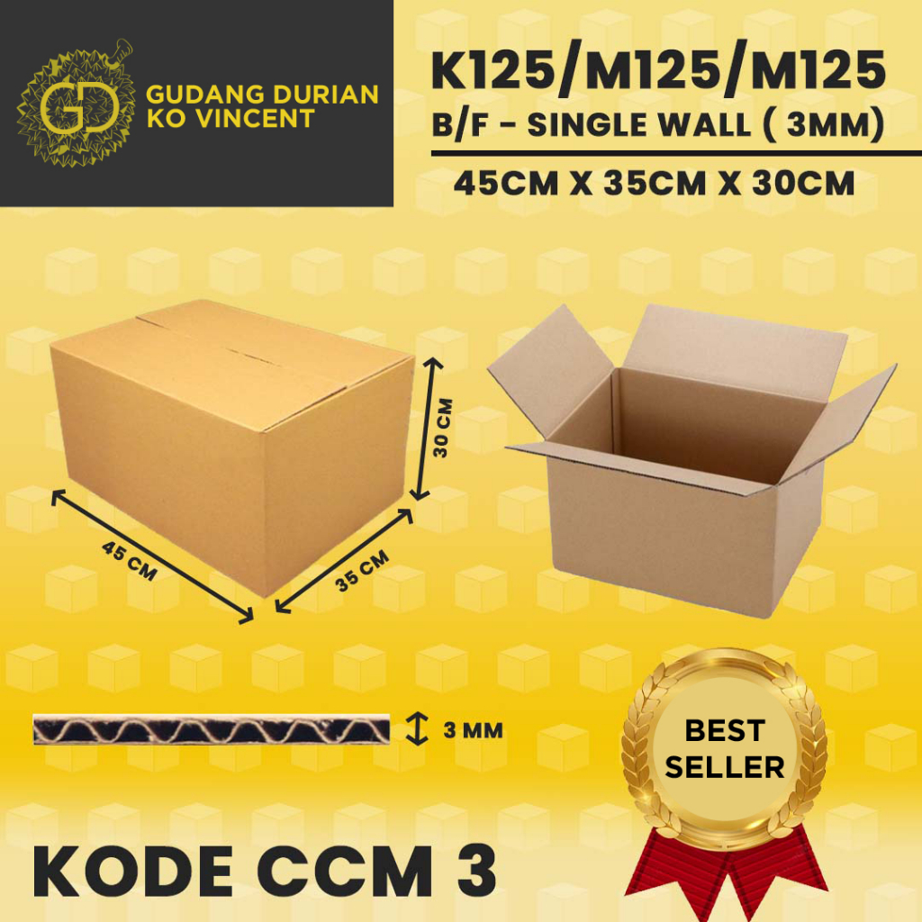 

Kardus Karton Box Besar 45x35x30 CM Kotak Dus Packing Packaging Pindahan Tebal Polos