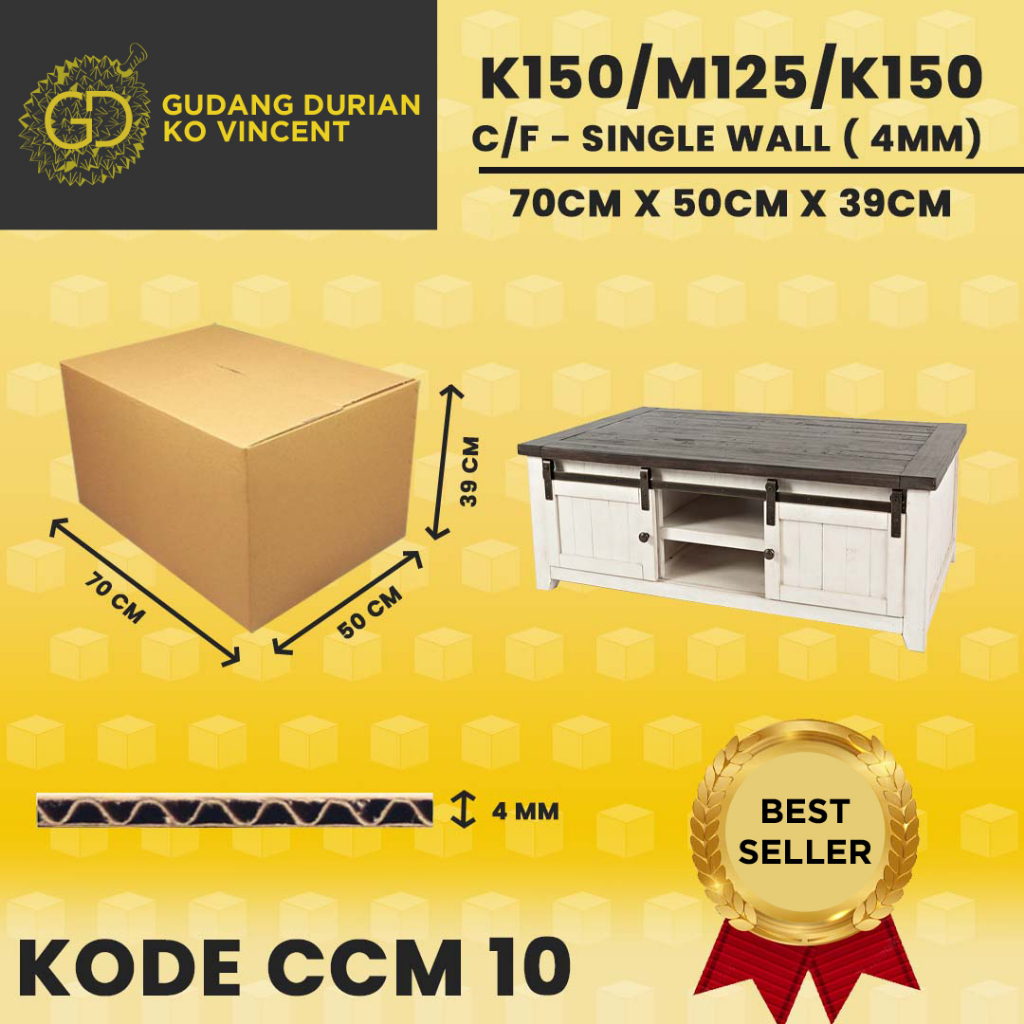 

Kardus Karton Box Besar 70x50x39 CM Dus Packing Pindahan Tebal Kokoh Jumbo Polos