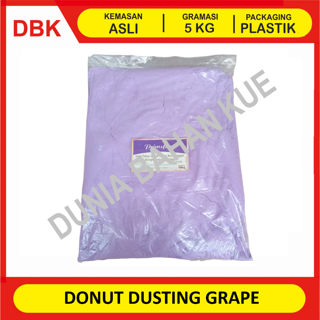 

PRIMSFOOD DONUT DUSTING GULA DONAT DINGIN GRAPE MINT 5 KG / GULA TABUR ANGGUR