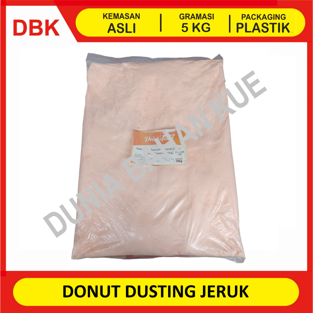 

PRIMSFOOD DONUT DUSTING GULA DONAT DINGIN ORANGE MINT 5 KG / GULA TABUR JERUK