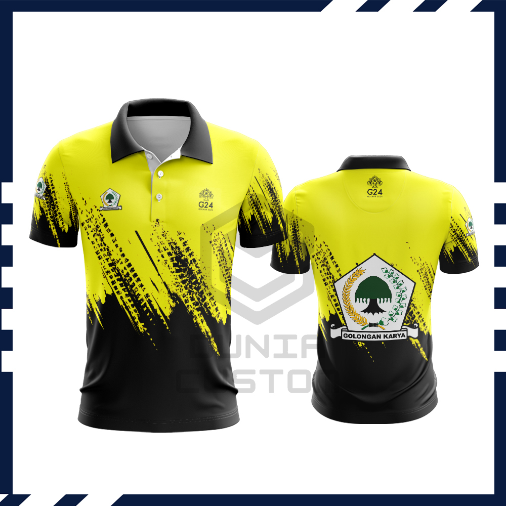 Kaos Baju Polo Berkerah Partai Golkar - Kaos Pria Partai Golkar  - Kaos Berkerah Partai Golkar Fullp