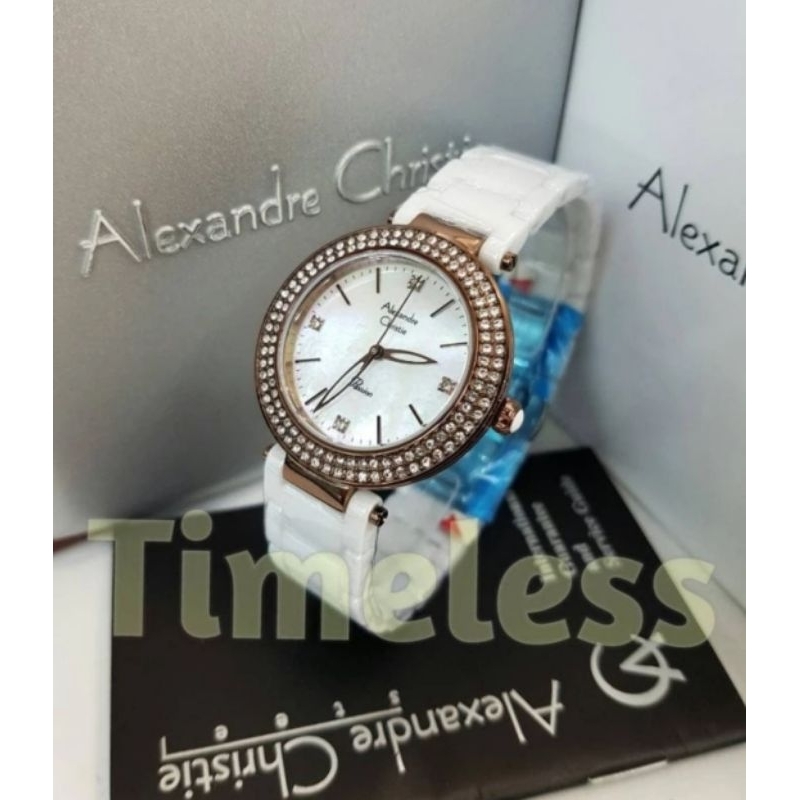 Jam Tangan Wanita Original Alexandre Christie AC2323LH Ceramic