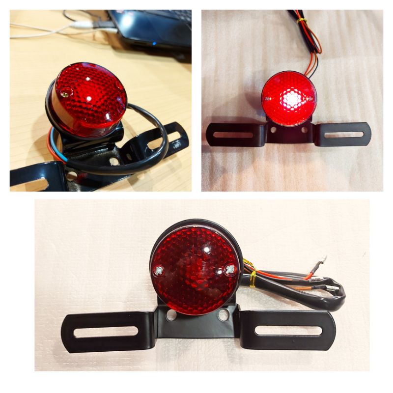 Lampu Stop bulat chopper classic lampu rem jap style stop lamp semua motor japstyle brake lamp + pla
