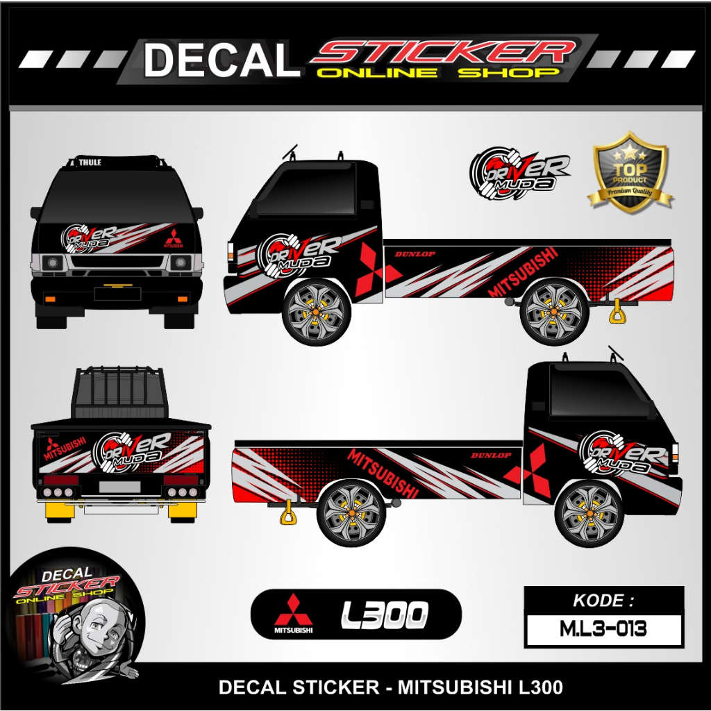 STICKER MOBIL PICK UP L300 full NEW