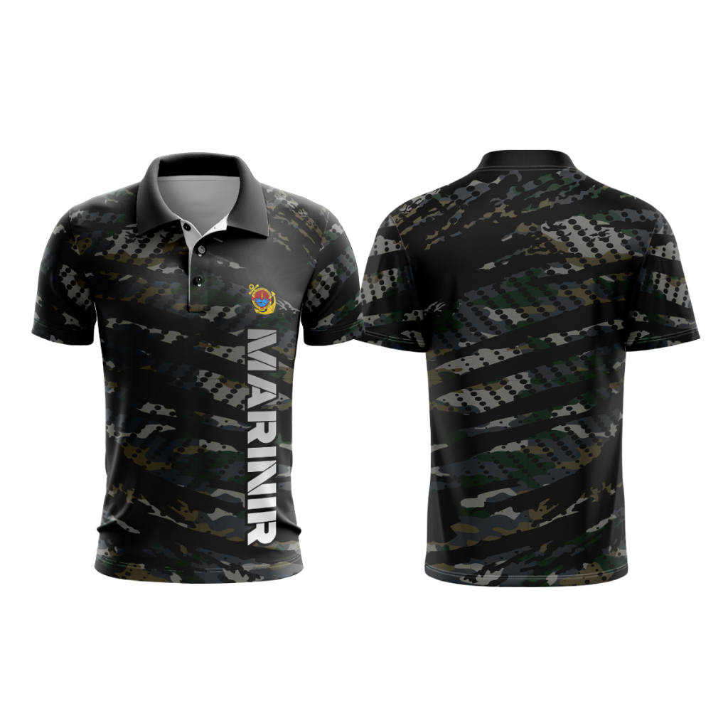Kaos Baju TNI AL KORPS MARINIR Lengan Panjang Pendek Fullprinting Sublime Custom 02