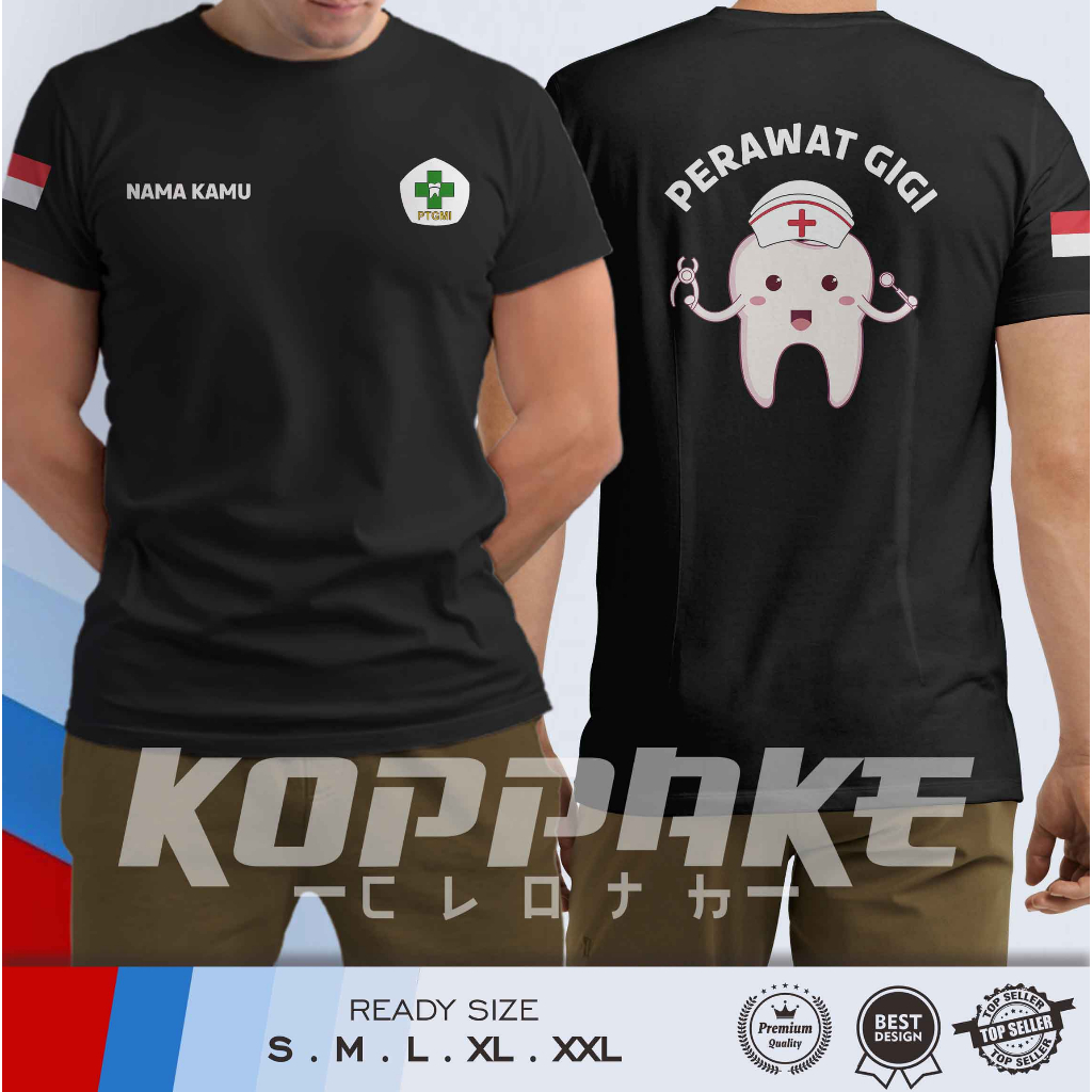 Kaos Perawat Gigi PTGMI Logo Gratis Nama Kamu Baju Distro
