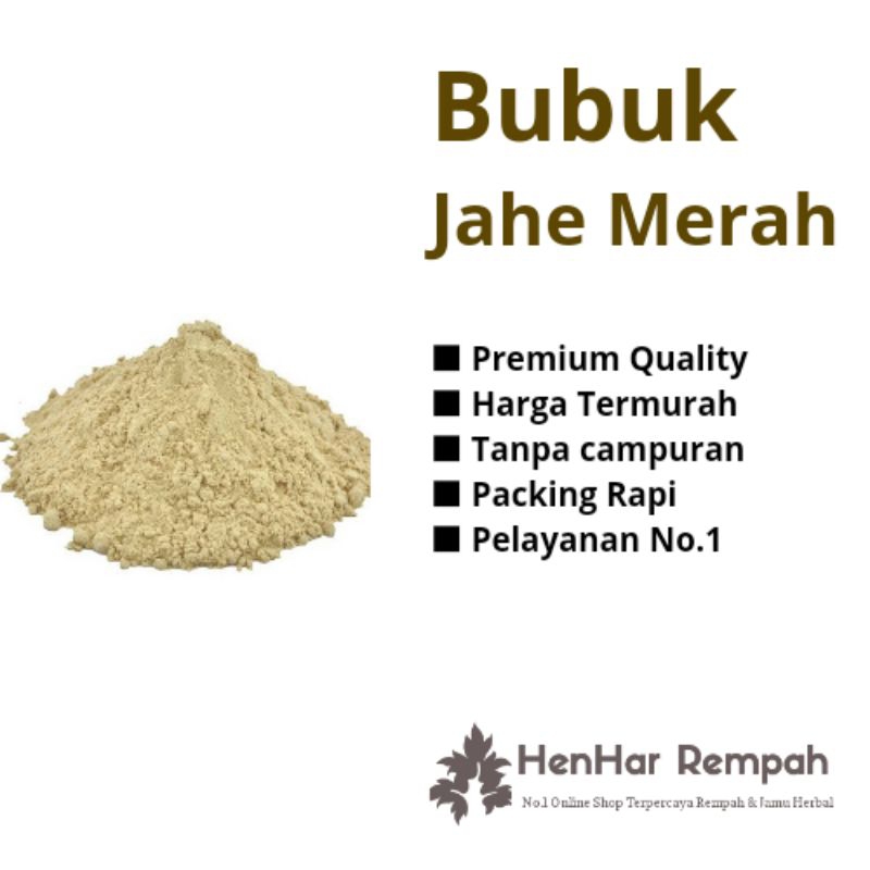 

Jahe Merah Bubuk 50 gram & 100 gram