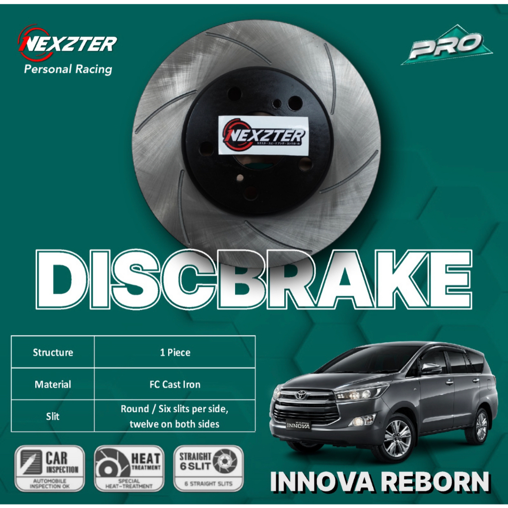 NEXZTER Slotted PERFORMANCE Disc Brake Rotor Brembo Toyota Innova 16+