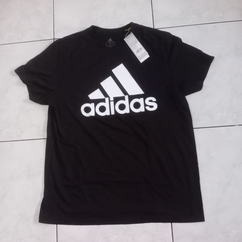adidas logo original Kaos T-Shirt Pria hitam size L