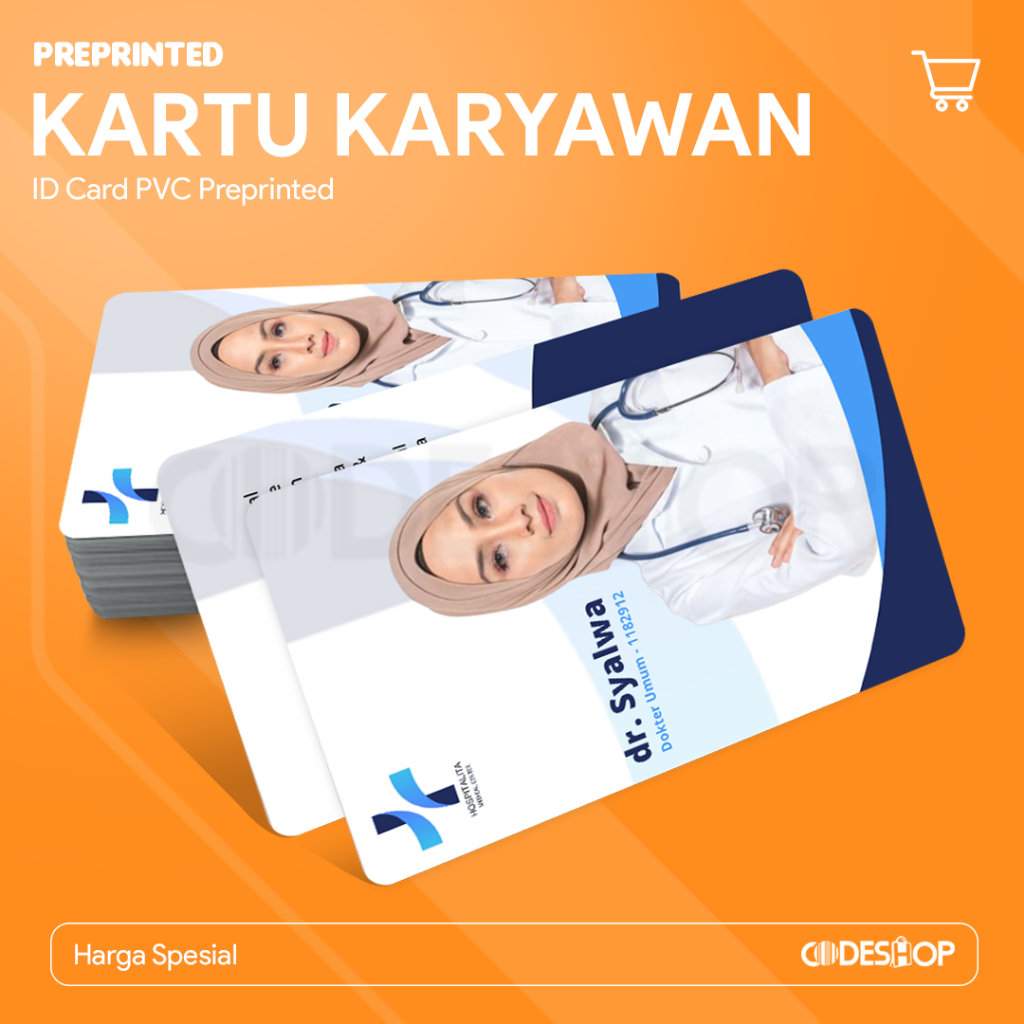 

Cetak Kartu Nama 2 Sisi ID Card PVC Custom Full Color Tebal 0.9mm