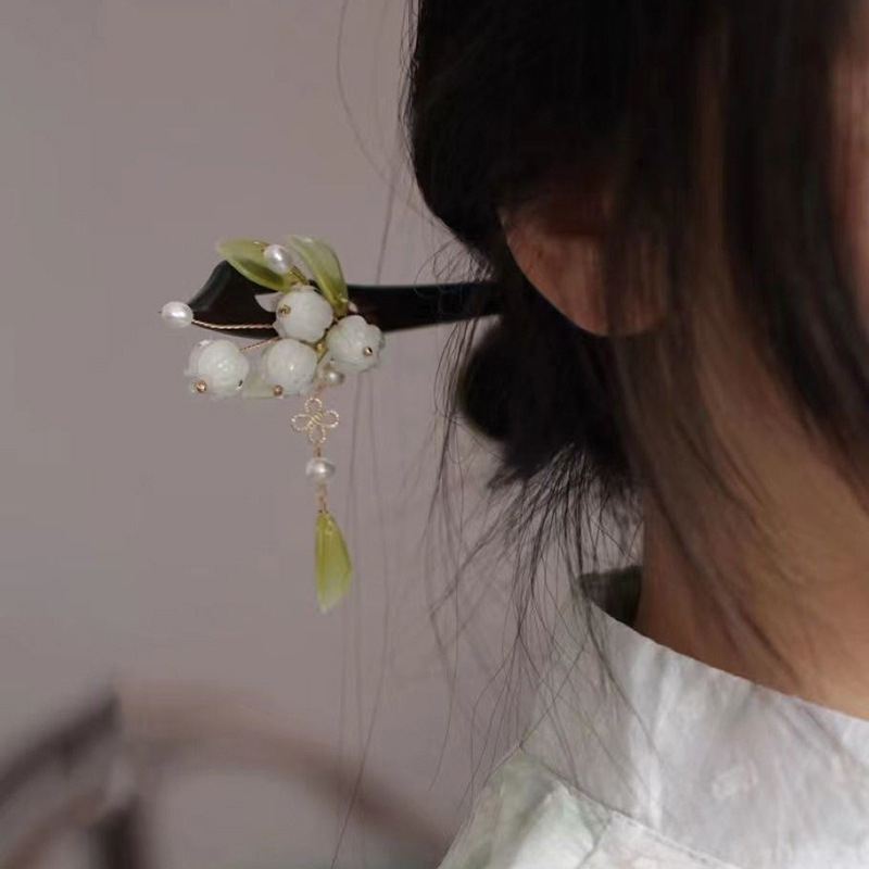 Adya Tusuk konde bunga jepang magnolia flower style hairpin hiasan rambut