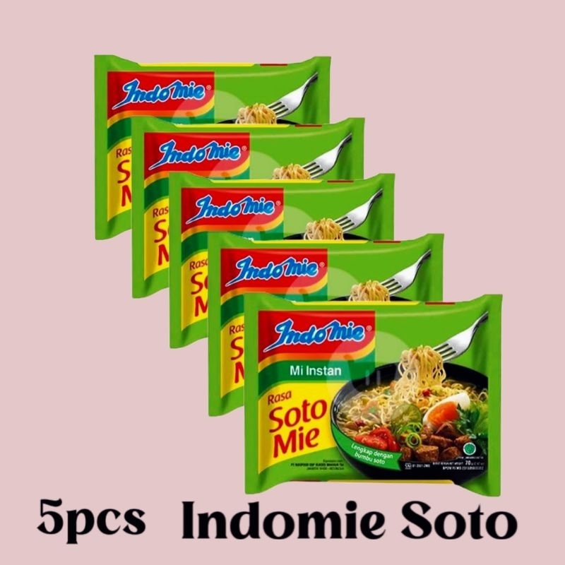 

5pcs Indomie Soto, mie kuah, Indomie kuah