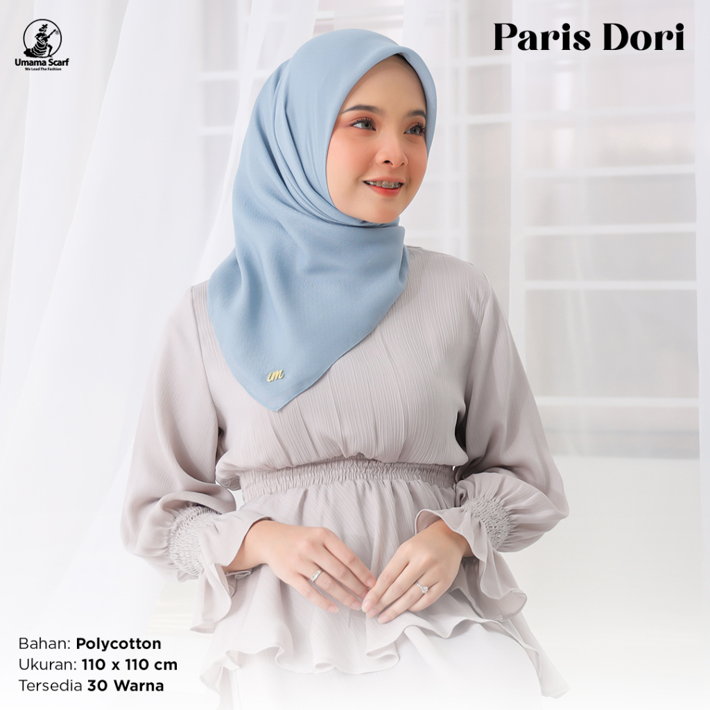 Umama Scarf - Kerudung Polos Jilbab Segi Empat Hijab Daily Tesktur Paris Dori
