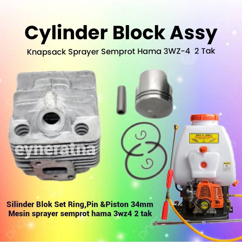Cylinder Block Assy 3wz4/silinder blok boring seher mesin sprayer semprot hama 3wz 4 2 tak