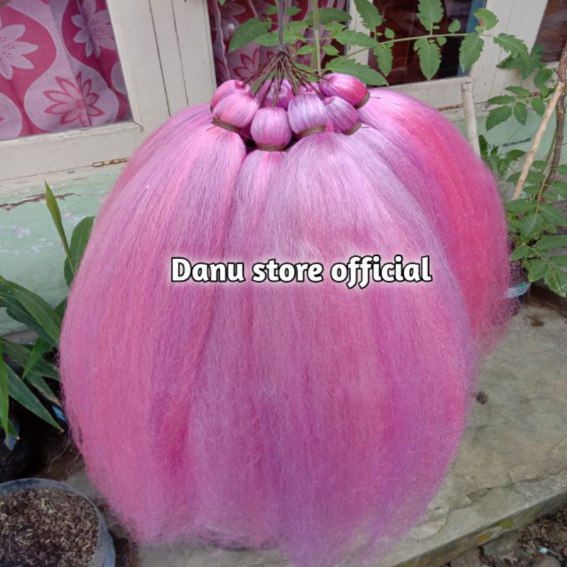 Cemara polos rambut sintetis/rambut sambung polos/rambut polos/rambut sambung 1 warna,panjang 80cm