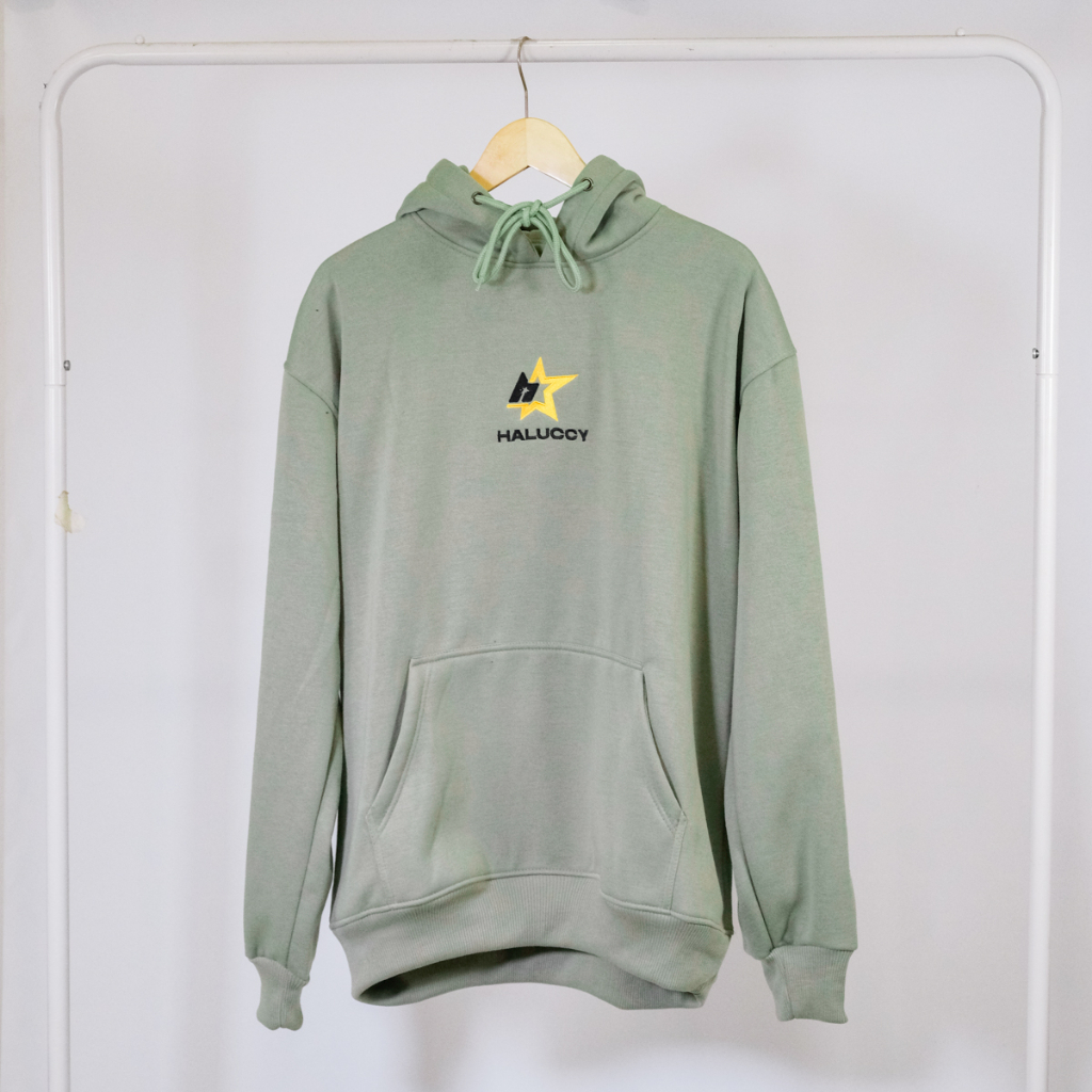 Haluccy Hoodie Sage Green Unisex