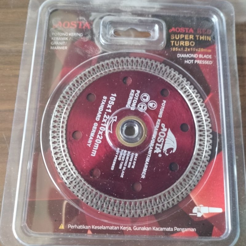 Mata potong Granit / keramik Original AOSTA- Mata gerinda potong marmer Red Super thin TURBO
