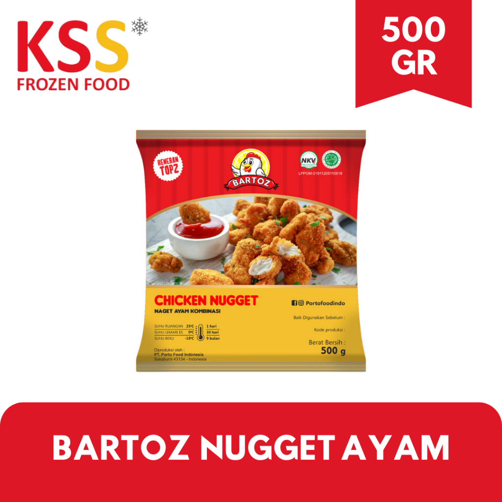 

BARTOZ NUGGET AYAM 500 GR