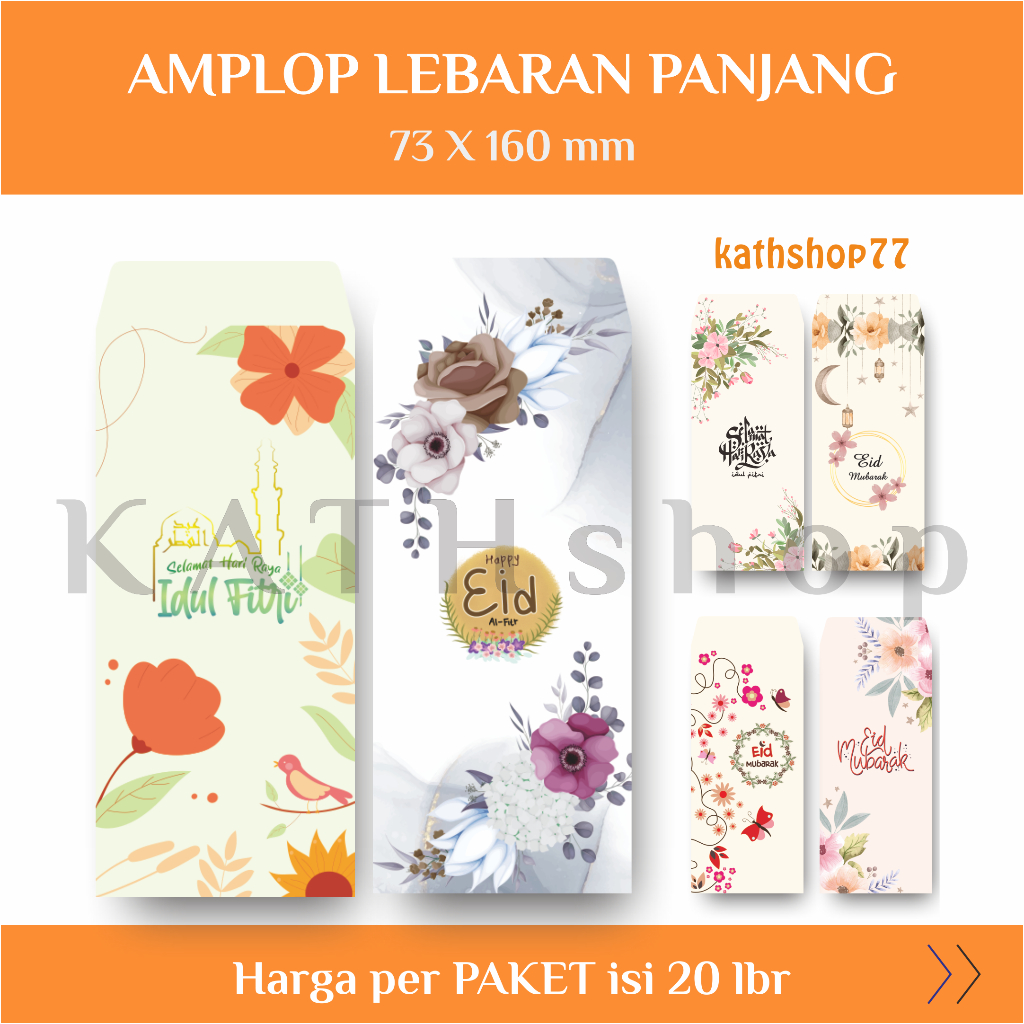 

PRoMo! KATHSHOP [20 lbr - FLORA edition] Amplop Angpao THR Lebaran Idul Fitri Besar/Jumbo/Panjang