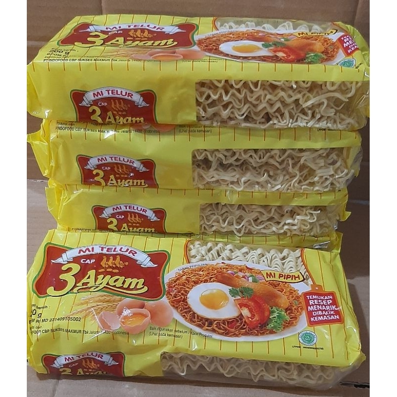 

Mie Telor Kuning Cap 3 Ayam 200 Gr