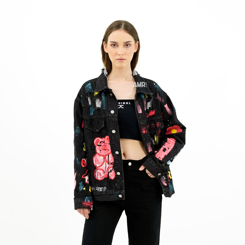 AMR STUDIOS -  AMR BIRTHDAY 2582 / 528 - JACKET JEANS OVERSIZE KOREAN STYLE