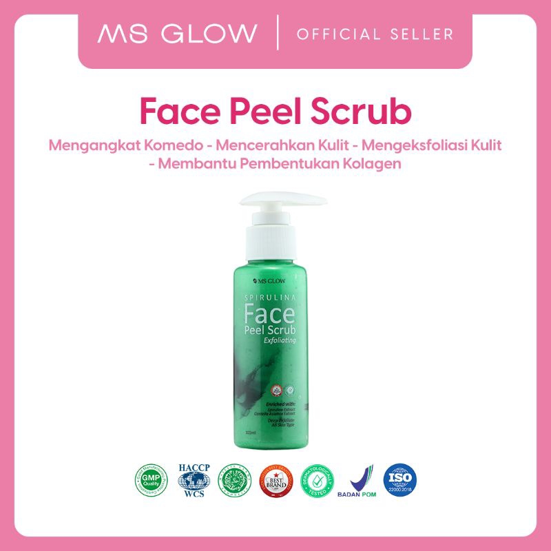 MS GLOW - Face Peel Scrub - Angkat Komedo dengan Mudah - Eksfoliasi