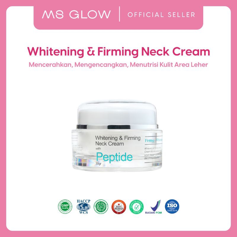 Whitening & Firming Neck Cream by MS GLOW - Pemutih Leher - Atasi Leher Kendur - Krim Leher - Pencer