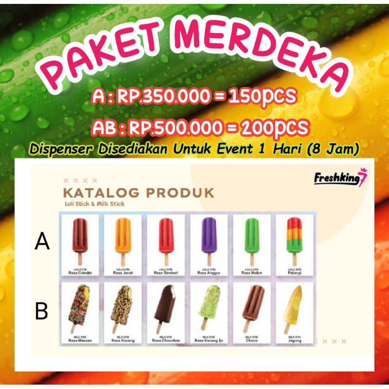 

Ulang Tahun, Pernikahan, Sunatan Paket Ice Cream 8 jam