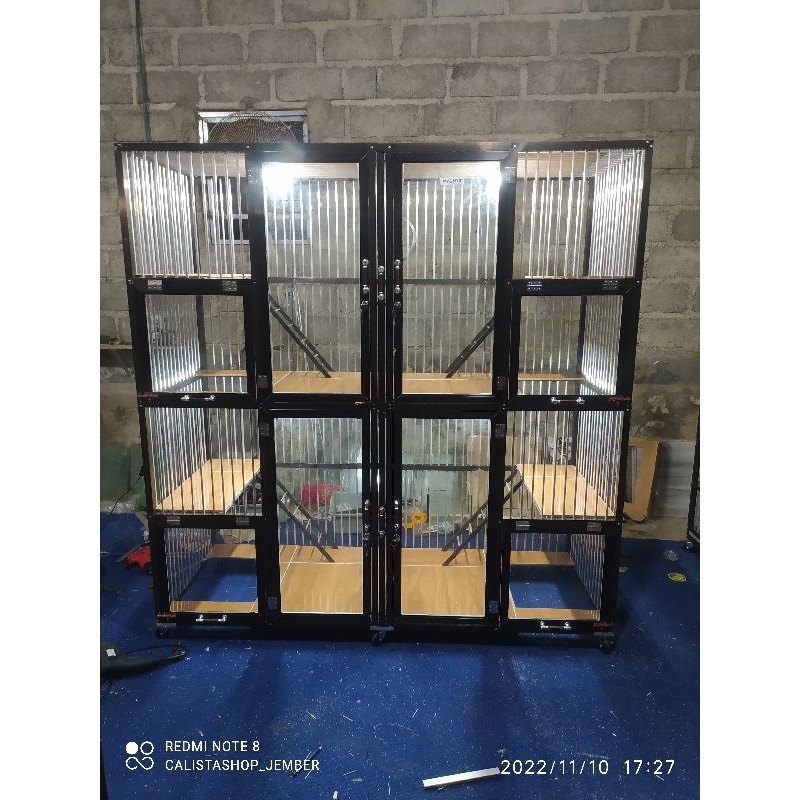 KANDANG KUCING ALUMUNIUM 4 KAMAR