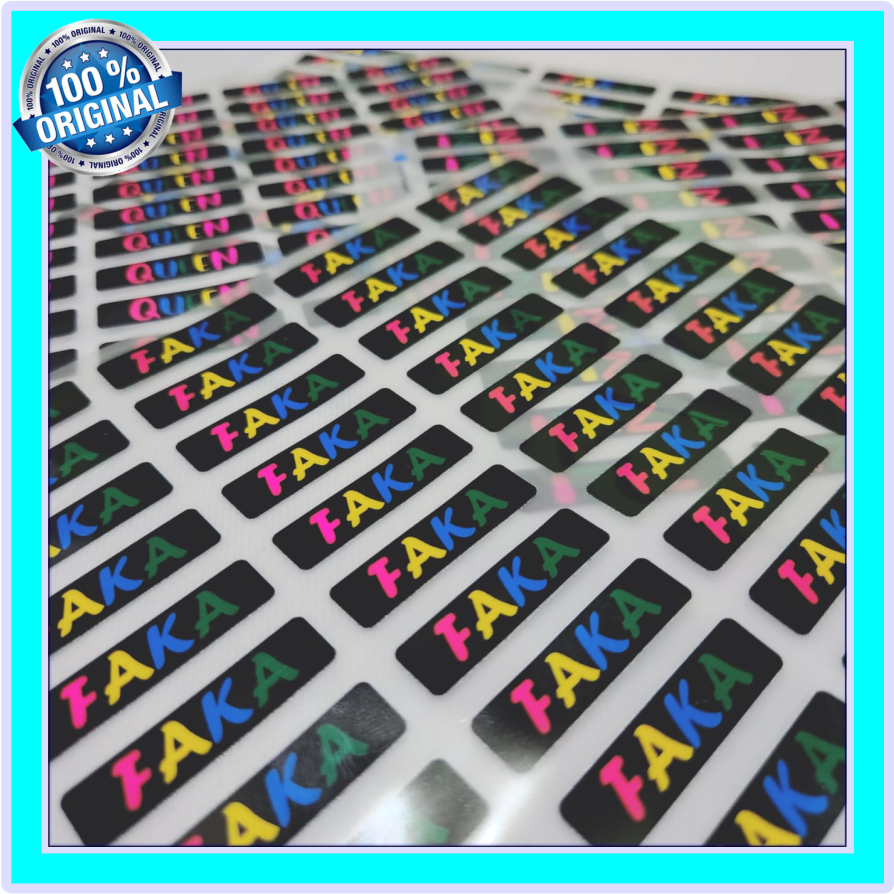 

!!! Sehari jadi Stiker kain custom size 1x4cm isi 25 pcs