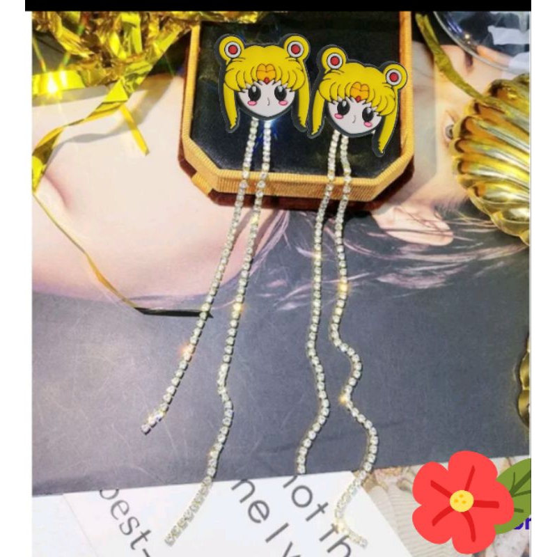 anting cewek/anting cewek korea/anting cewek fashion/anting sailormoon/anting anime/anting wibu/anti