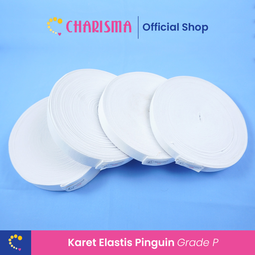 Charisma Karet Elastis Penguin - Karet Elastis Grade P 2cm/2,5cm/3cm/4cm Per Roll (28 Yard)