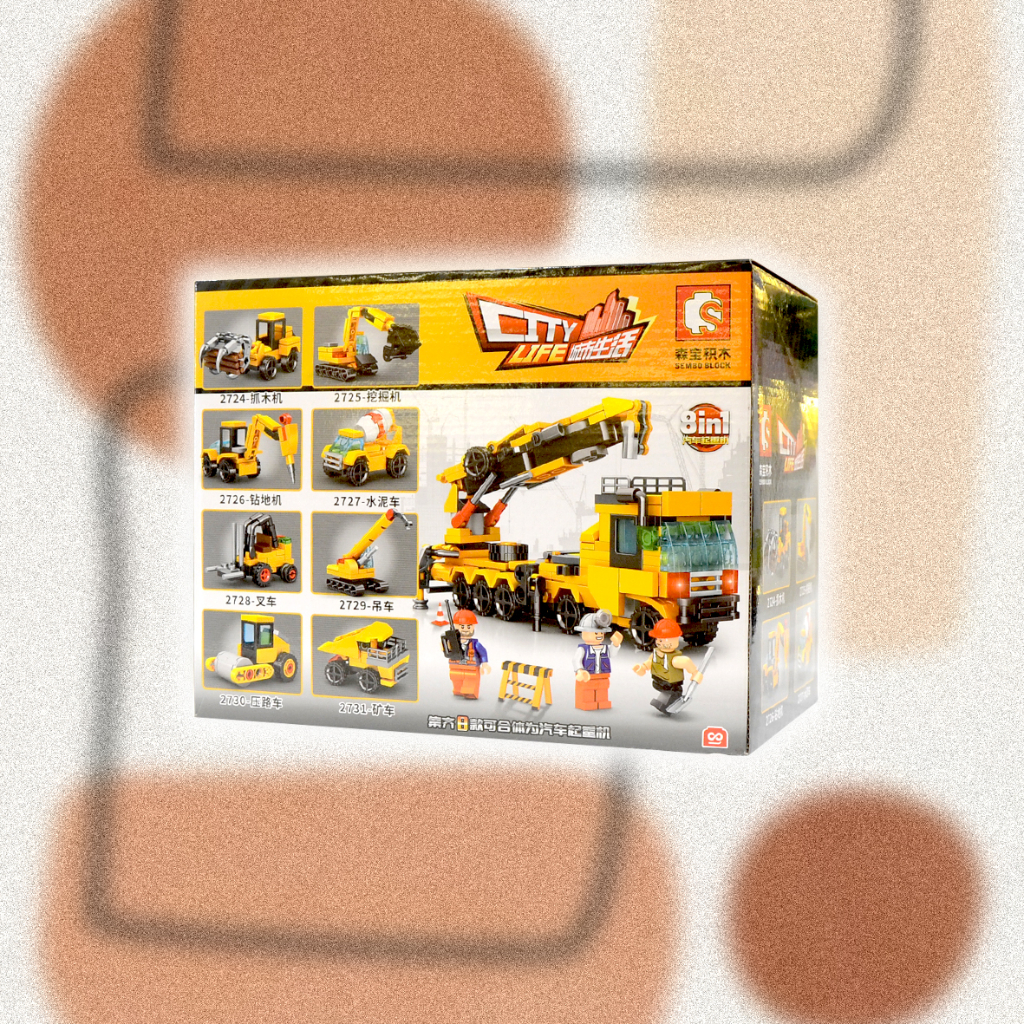 Brick Construction Car Mainan Mobil Konstruksi Bata