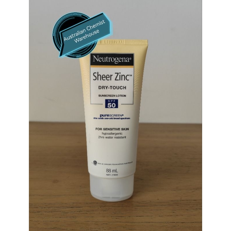 Neutrogena Sheer Zinc DRY-TOUCH SPF 50 SUNSCREEN LOTION